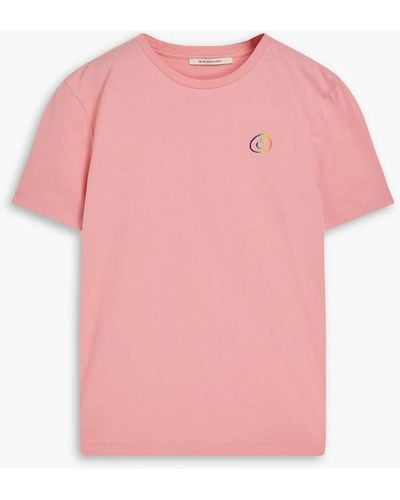 Être Cécile Appliquéd Cotton-jersey T-shirt - Pink