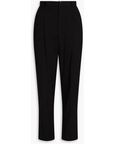 RED Valentino Twill Tapered Trousers - Black
