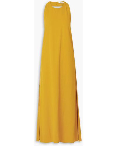 Gauchère Rei Crepe Halterneck Maxi Dress - Yellow