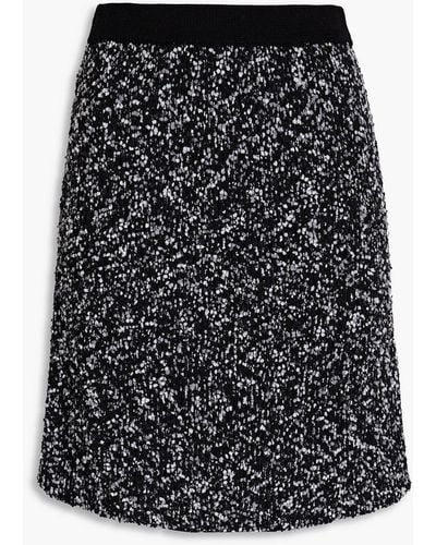 Safiyaa Bouclé-tweed Mini Skirt - Black