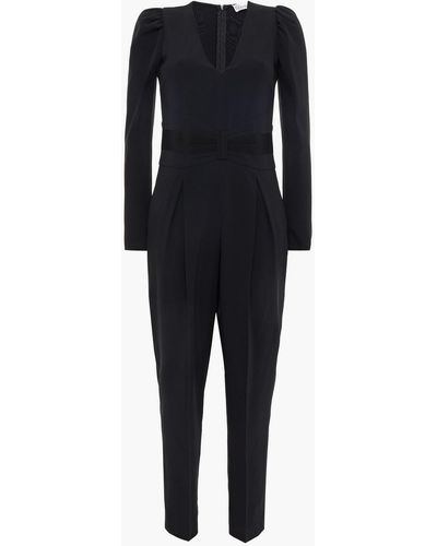 RED Valentino Pleated Stretch-crepe Jumpsuit - Black