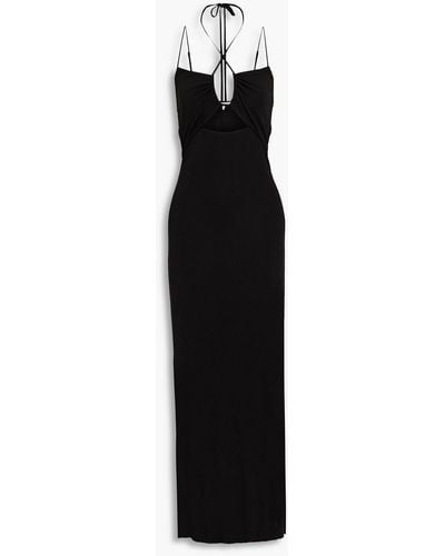 FRAME Cutout Jersey Maxi Dress - Black