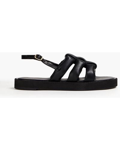 FRAME Le Weston Faux Leather Sandals - Black