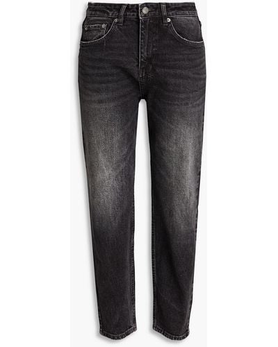 Ksubi Pointer Cropped High-rise Tapered Jeans - Black
