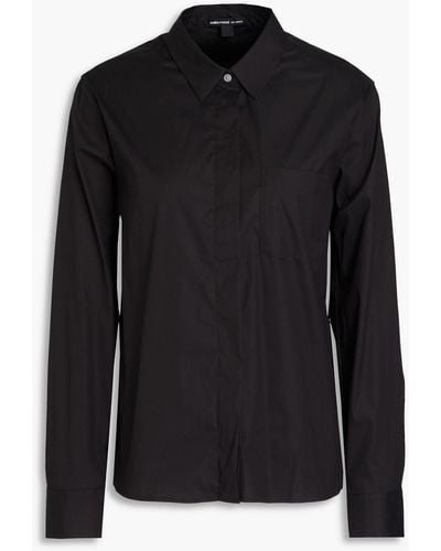 James Perse Cotton-blend Poplin Shirt - Black