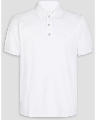 Rag & Bone Interlock Cotton-jersey Polo Shirt - White