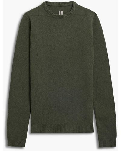 Rick Owens Cashmere And Wool-blend Sweater - Green