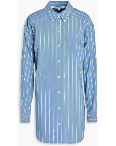 Veronica Beard Lloyd striped poplin shirt - Blau