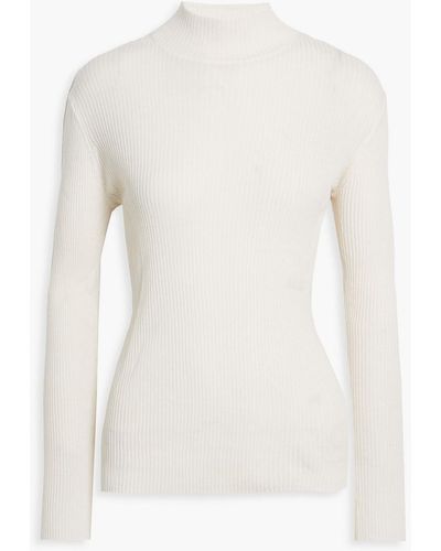 IRO Elisa Ribbed Merino Wool Sweater - White