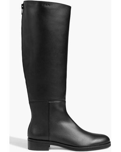 FRAME Leather Knee Boots - Black