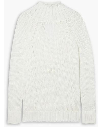 Khaite Flora Draped Crochet-knit Cotton-blend Jumper - White