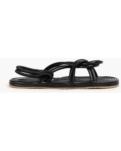 Proenza Schouler Faux Leather Slingback Sandals - Black