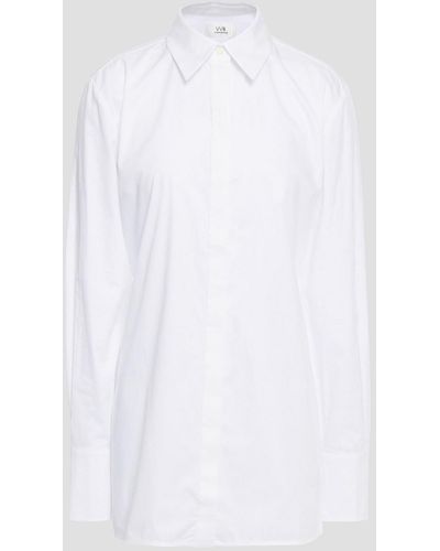 Victoria Beckham Split-back Cotton-poplin Shirt - White