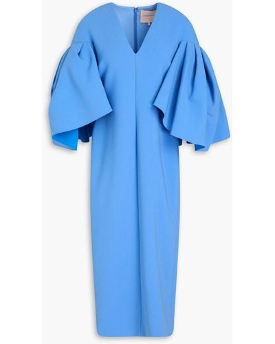 ROKSANDA Sarien midikleid aus crêpe mit cape-effekt - Blau