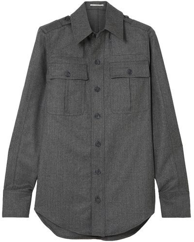 Stella McCartney Wool-flannel Shirt - Gray