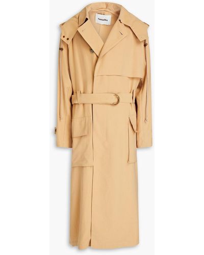 Nanushka Herb Belted Lyocell-blend Twill Trench Coat - Natural