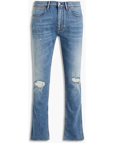 Acne Studios Max jeans mit schmalem bein aus denim in distressed-optik - Blau