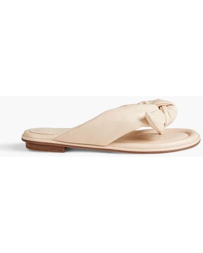 Alexandre Birman Soft Clarita Bow-embellished Padded Leather Sandals - White