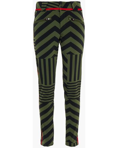 Perfect Moment Star Dazzle Printed Slim-leg Ski Pants - Green