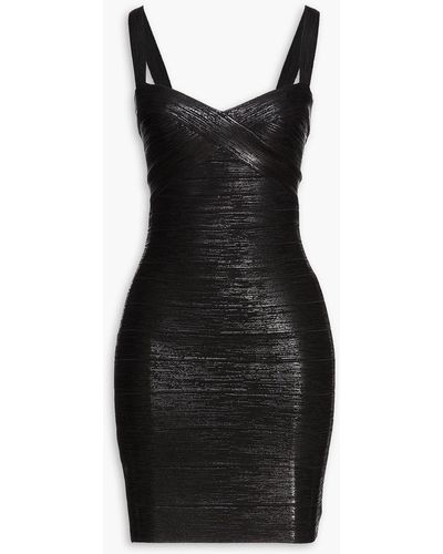 Hervé Léger Metallic Bandage Mini Dress - Black