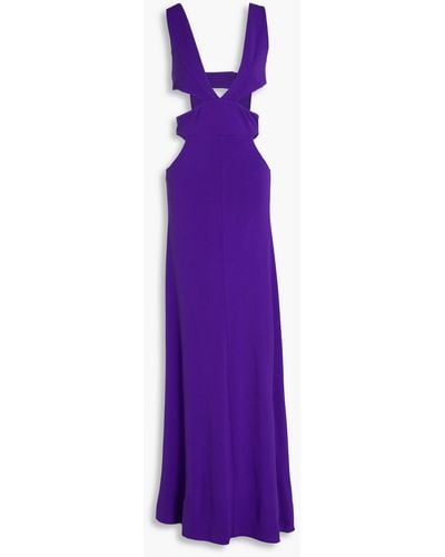 retroféte Chrissy Cutout Jersey Maxi Dress - Purple