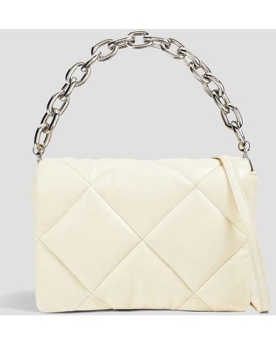Stand Studio Brynn Quilted Leather Shoulder Bag - White