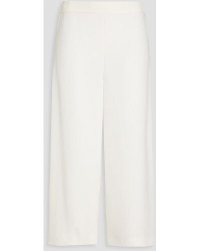 Emilio Pucci Cropped Silk-crepe Wide-leg Trousers - White