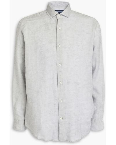 Frescobol Carioca Antonio Linen Shirt - Grey