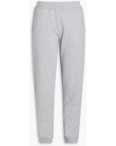 Sunspel Mélange French Cotton-terry Track Pants - Gray
