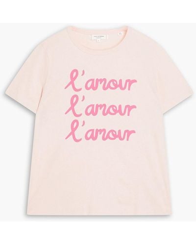 Chinti & Parker Printed Cotton-jersey T-shirt - Pink