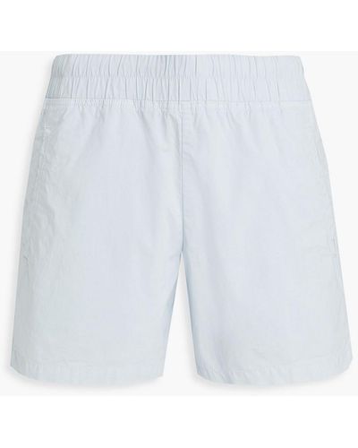 James Perse Stretch-cotton Poplin Shorts - White