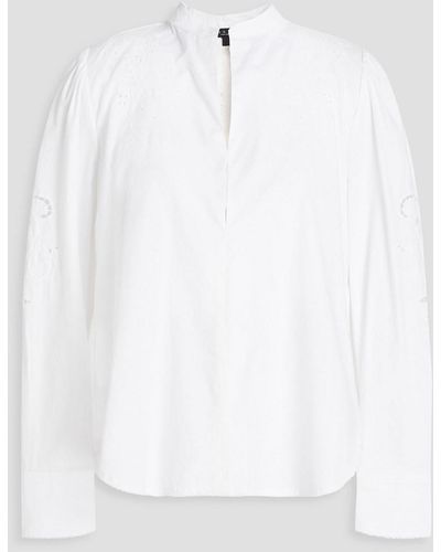 Rag & Bone Jade Broderie Anglaise Cotton Blouse - White