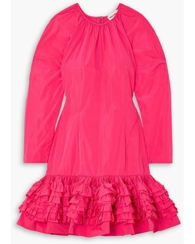 Molly Goddard Caerys Ruffled Taffeta Mini Dress - Pink