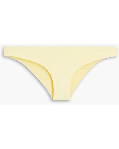 Melissa Odabash Toulouse Ribbed Low-rise Bikini Briefs - Yellow
