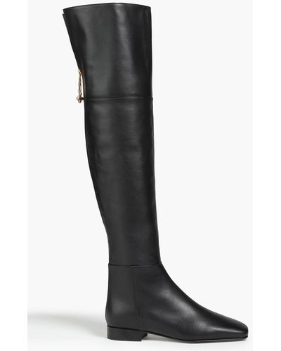 Versace Leather Over-the-knee Boots - Black