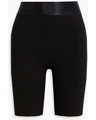 The Range Ribbed-knit Shorts - Black