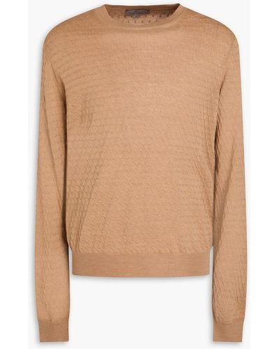 Canali Merino Wool Sweater - Natural