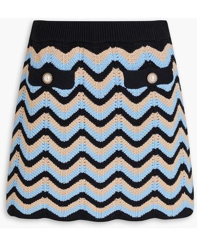 Rebecca Vallance Tatiana Crocheted Cotton Mini Skirt - Black