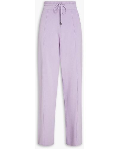 Sandro Glasgow Knitted Straight-leg Pants - Purple