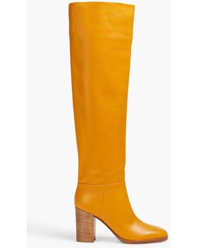 Gianvito Rossi Leather Over-the-knee Boots - Orange