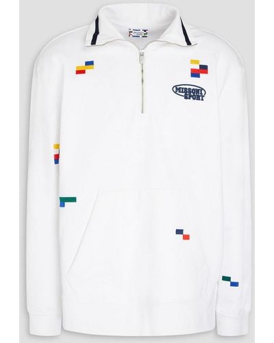Missoni Embroidered French Terry Sweatshirt - White
