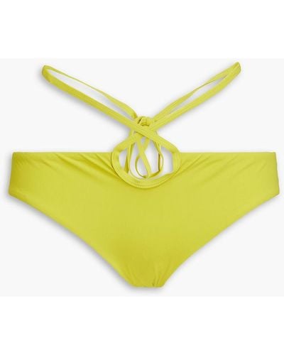 Christopher Esber Looped Tie Cutout Low-rise Bikini Briefs - Yellow
