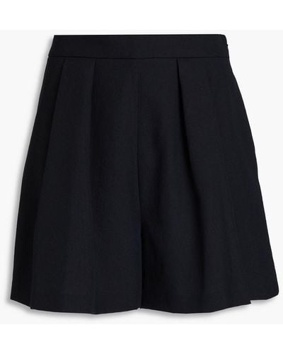 Emporio Armani Pleated Twill Shorts - Black