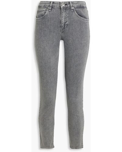 Rag & Bone Cate halbhohe cropped skinny jeans - Grau