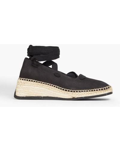 Miista Nubuck Espadrilles - Black