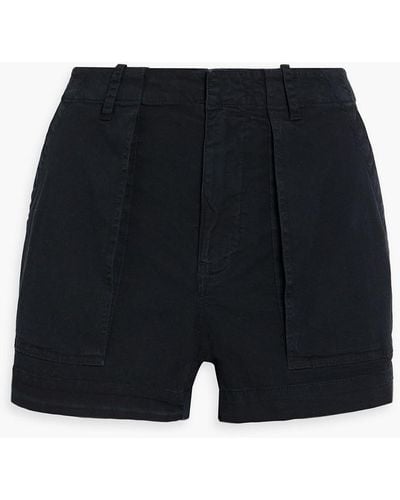 Nili Lotan Cotton-blend Twill Shorts - Blue