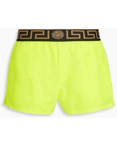 Versace Kurze neonfarbene badeshorts - Gelb