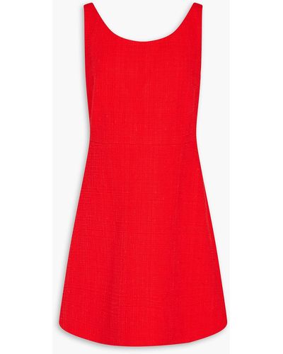Theory Ballerina Cotton-blend Tweed Mini Dress - Red