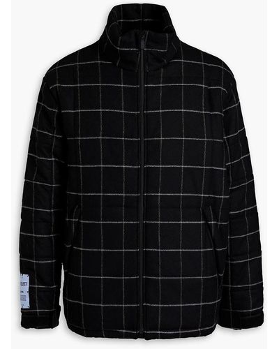 McQ Appliquéd Checked Wool-twill Jacket - Black