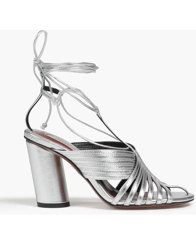 Zimmermann Lace-up Leather Sandals - Metallic
